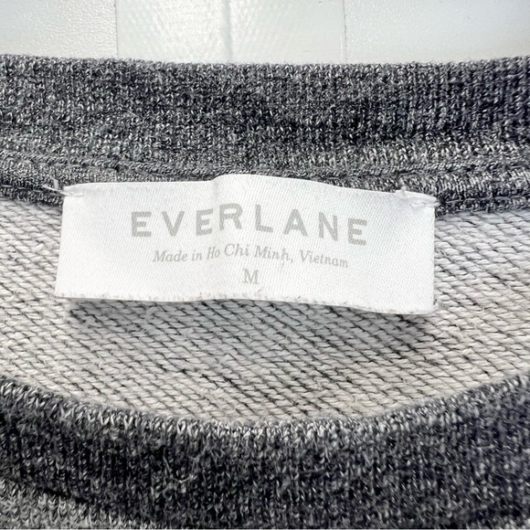 Everlane Crewneck Sweatshirt Size Medium Grey Heathered 100% Cotton - Picture 6 of 7